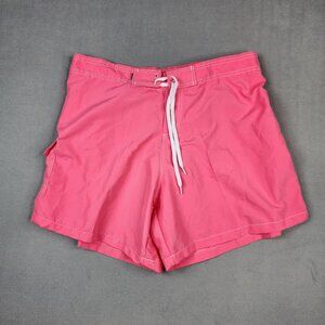 Raya Sun Swim Trunks Board Cargo Shorts Men's 1X Pink Stretch Waist Beach Surf